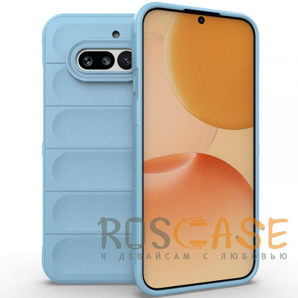 Фото Голубой Flex Silicone | Противоударный чехол для Nothing Phone 4a Pro с защитой камеры и микрофиброй