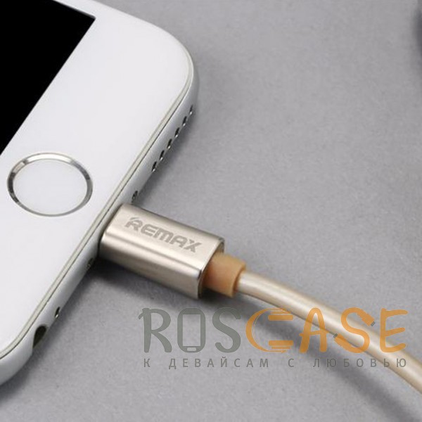 Изображение Золотой Remax Emperor | Дата кабель USB to MicroUSB с угловым штекером USB (100 см)