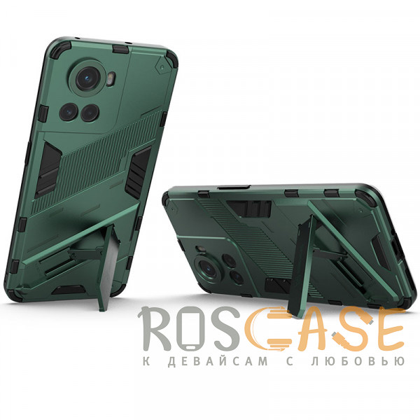 Фотография Зеленый Megatron | Противоударный чехол-подставка для OnePlus 10R / Ace с защитой камеры