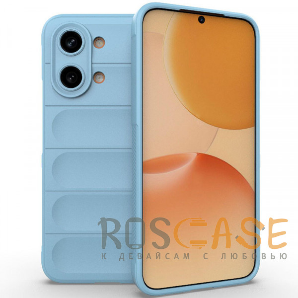 Фото Голубой Flex Silicone | Противоударный чехол для Poco X8 Pro Max / Xiaomi Turbo 5 Max с защитой камеры и микрофиброй