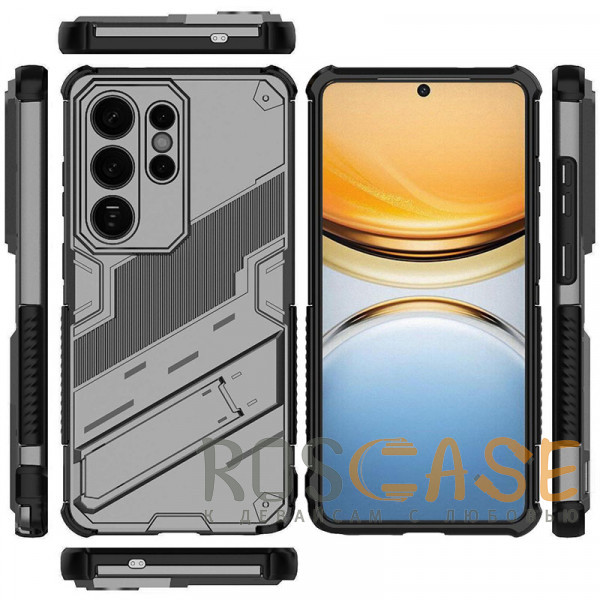 Изображение Серый Megatron | Противоударный чехол-подставка для Samsung Galaxy S26 Ultra с защитой камеры