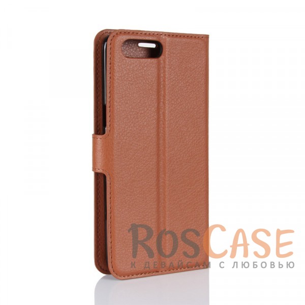 Фотография Коричневый Wallet | Кожаный чехол-кошелек с внутренними карманами для Asus Zenfone 4 Max (ZC554KL)