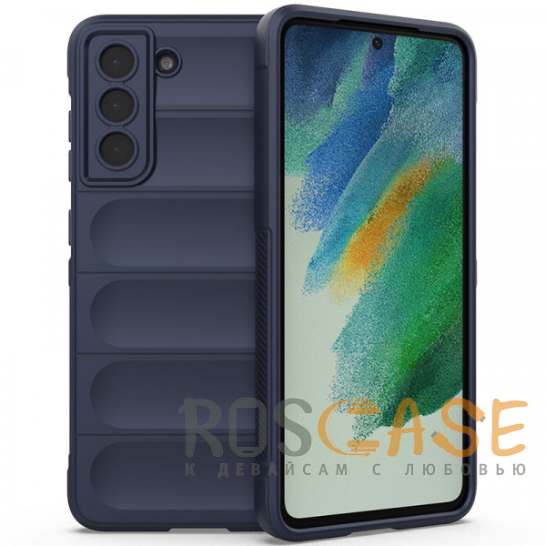 Фото Темно-синий Flex Silicone | Противоударный чехол для Samsung Galaxy S21 FE с защитой камеры и микрофиброй