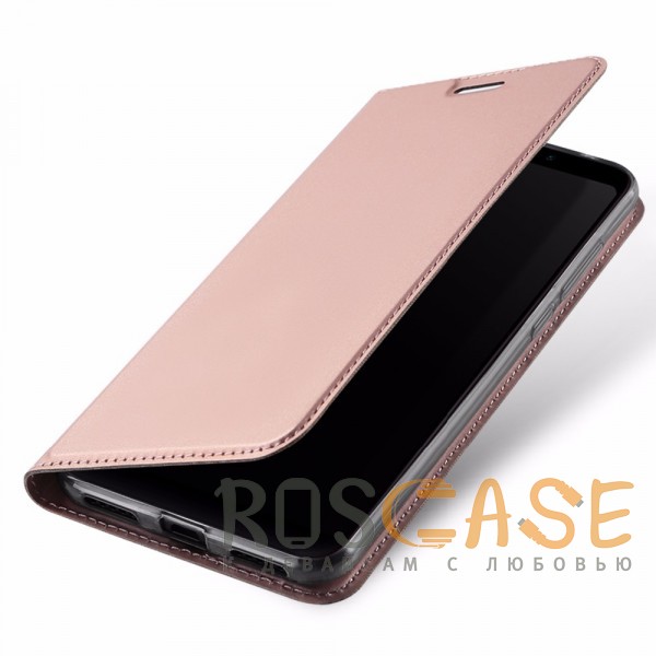 Изображение Rose Gold Dux Ducis | Чехол-книжка для Xiaomi Redmi Note 5 Pro / Note 5 (AI Dual Camera) с подставкой и карманом для визиток