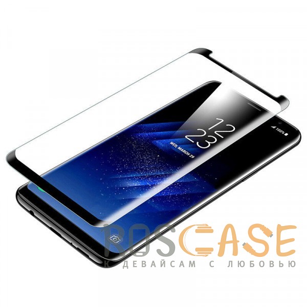 Фотография Черный Объемное защитное 3D стекло для Samsung Galaxy S9+ на весь экран