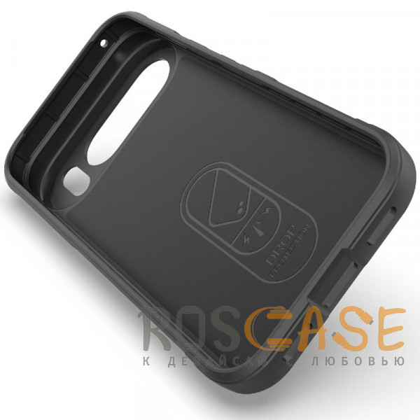 Изображение Черный Flex Silicone | Противоударный чехол для Google Pixel 10 / 10 Pro с защитой камеры и микрофиброй