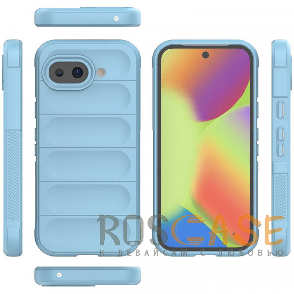 Фото Голубой Flex Silicone | Противоударный чехол для Google Pixel 10a с защитой камеры и микрофиброй