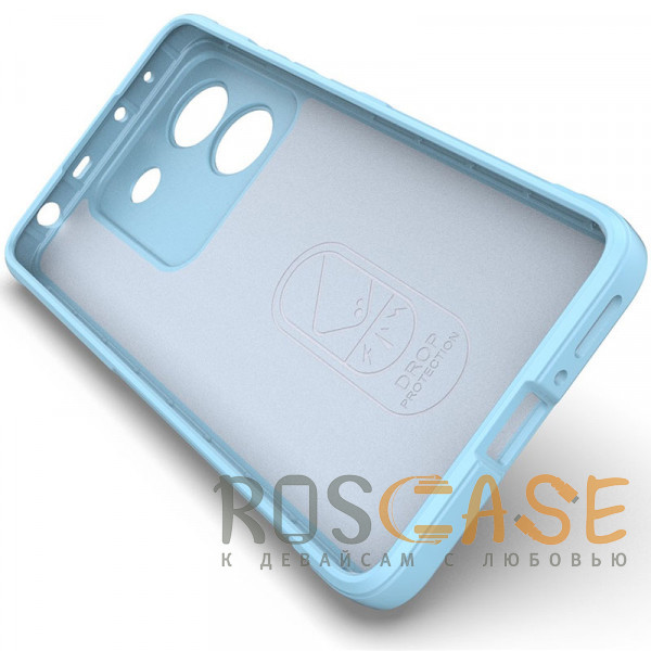 Изображение Голубой Flex Silicone | Противоударный чехол для Xiaomi Poco M7 Pro 5G с защитой камеры и микрофиброй