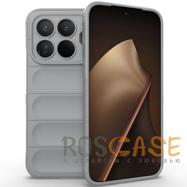 Фото Серый Flex Silicone | Противоударный чехол для Xiaomi Mi 15T Pro с защитой камеры и микрофиброй