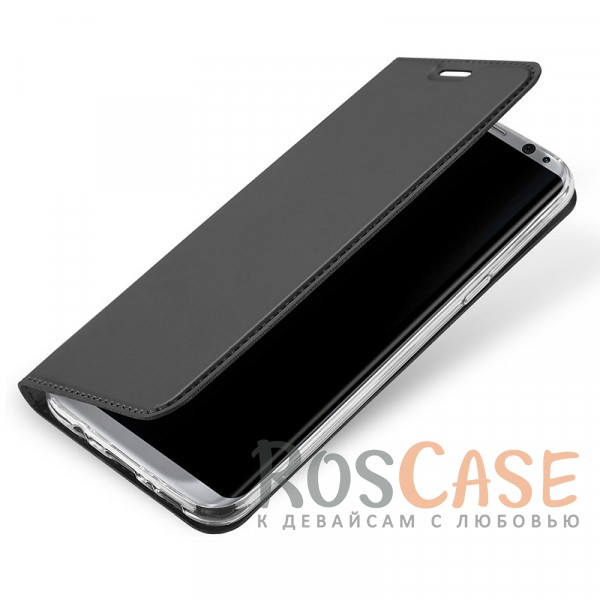 Изображение Черный Dux Ducis | Чехол-книжка для Samsung G955 Galaxy S8 Plus с функцией подставки и картхолдером