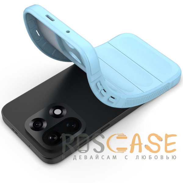 Фотография Голубой Flex Silicone | Противоударный чехол для OnePlus 15 5G с защитой камеры и микрофиброй
