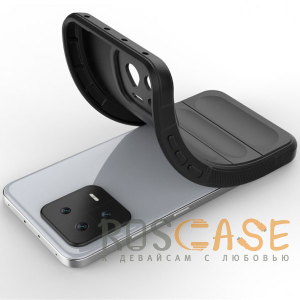 Фотография Черный Flex Silicone | Противоударный чехол для Xiaomi Mi 13 с защитой камеры и микрофиброй