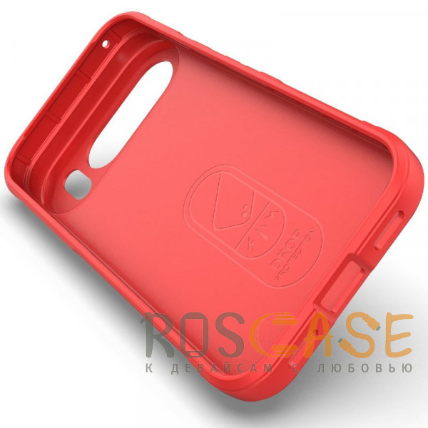 Изображение Красный Flex Silicone | Противоударный чехол для Google Pixel 10 / 10 Pro с защитой камеры и микрофиброй