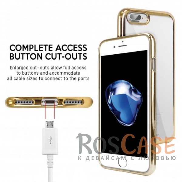 Фотография Золотой Mercury Ring 2 Jelly | Силиконовый чехол для Apple iPhone 7 plus / 8 plus (5.5")