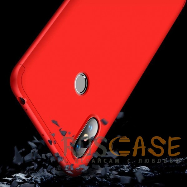 Фотография Красный GKK LikGus 360° | Двухсторонний чехол для Xiaomi Mi Max 3 с защитными вставками