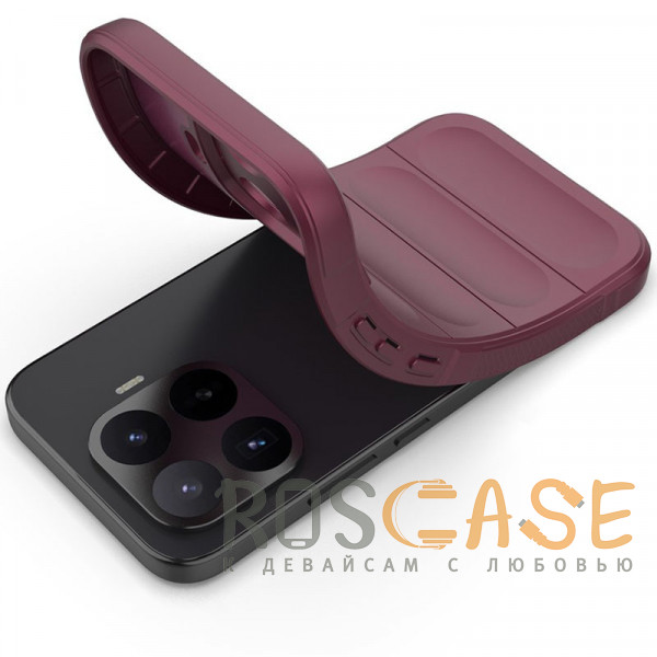 Фотография Бордовый Flex Silicone | Противоударный чехол для Xiaomi Mi 17T с защитой камеры и микрофиброй