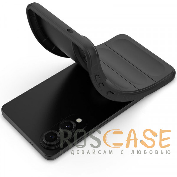 Фотография Черный Flex Silicone | Противоударный чехол для Samsung Galaxy S25 Edge с защитой камеры и микрофиброй