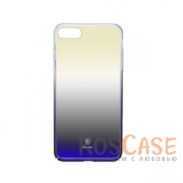 Фотография Фиолетовый Блестящая прозрачная накладка Baseus Glaze Ultrathin из тонкого пластика с бензиновым отливом и градиентной расцветкой для Apple iPhone 7 plus / 8 plus (5.5")