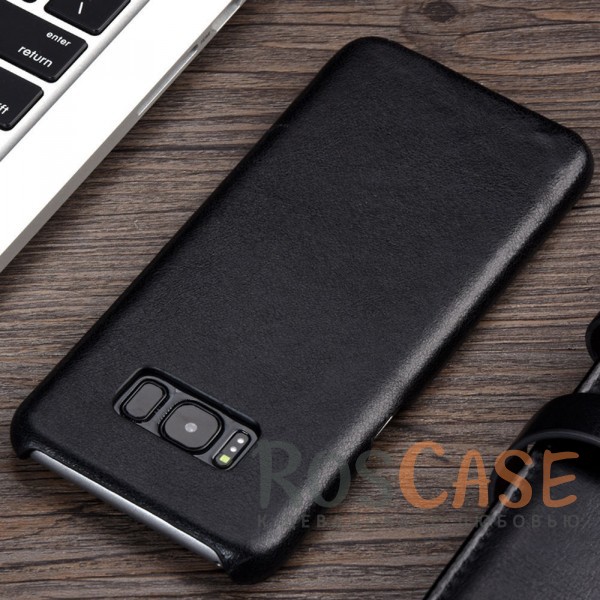 Фотография Черный Тонкий чехол для Samsung G950 Galaxy S8 из натуральной кожи