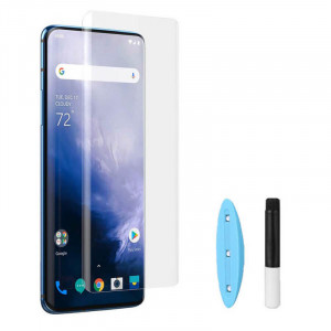 Защитное 3D стекло Nanoscarle Light full glue c УФ лампой для OnePlus 7 Pro