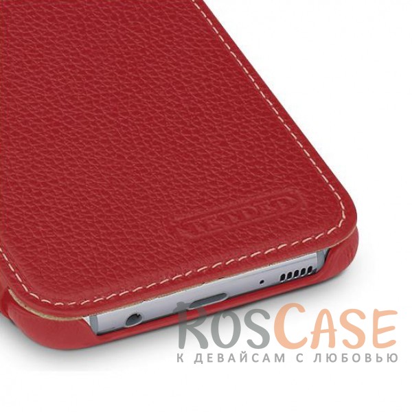 Изображение Красный / Red TETDED натур. кожа | Чехол-книжка для для Samsung G955 Galaxy S8 Plus