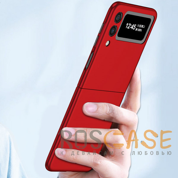 Фото Красный Matte Shield | Тонкий матовый пластиковый чехол для Samsung Galaxy Z Flip 3