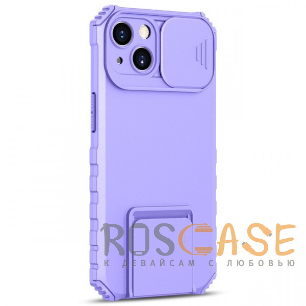 Фото Фиолетовый CamShield Holder | Противоударный чехол-подставка для iPhone 14 с защитой камеры