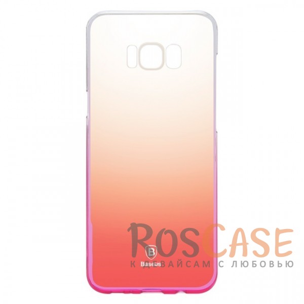 Фото Розовый Блестящая прозрачная накладка Baseus Glaze Ultrathin из тонкого пластика с бензиновым отливом и градиентной расцветкой для Samsung G950 Galaxy S8