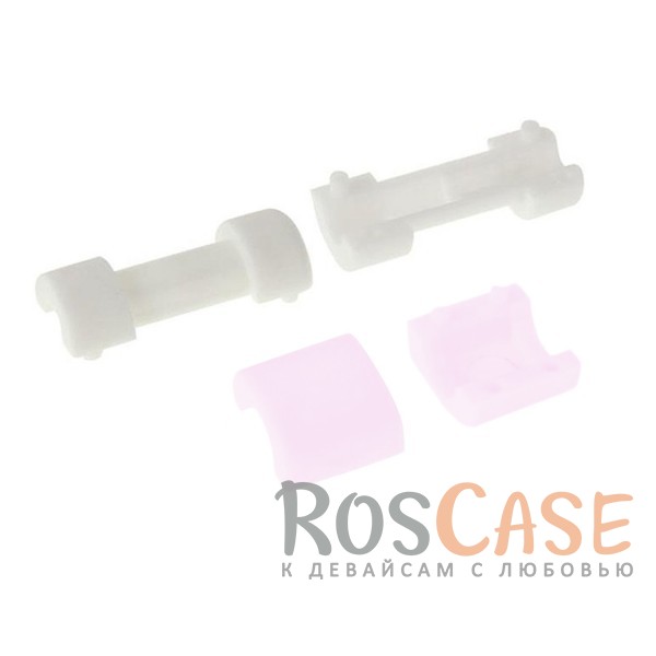 Фотография Розовый Цветной протектор с защитой от перелома для кабеля