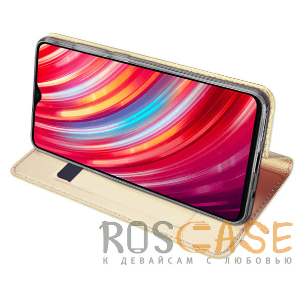 Изображение Золотой Чехол-книжка Dux Ducis с карманом для Xiaomi Redmi Note 8 Pro