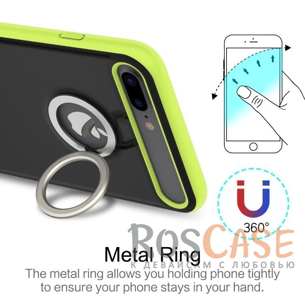 Изображение Зеленый / Green Rock Ring Holder Case M2 | Чехол для Apple iPhone 7 plus / 8 plus (5.5") с удобным кольцом-подставкой на 360