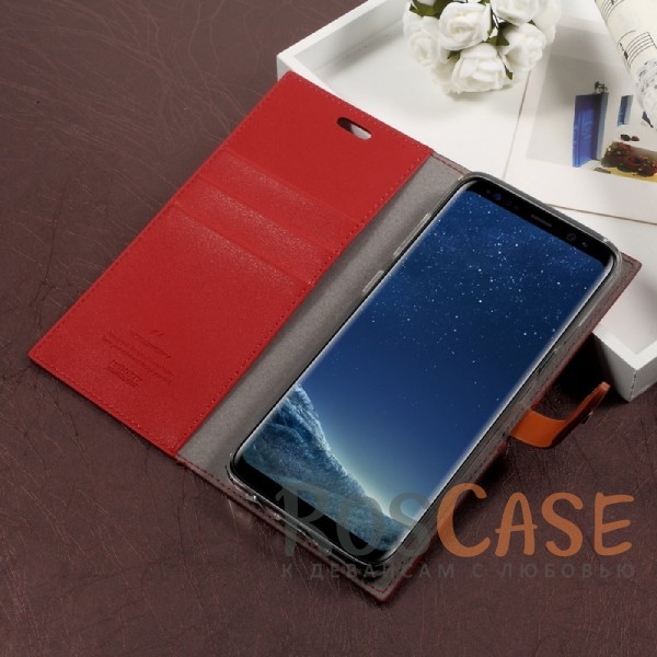 Изображение Красный / Оранжевый Mercury Romance Diary | Чехол-книжка для Samsung G950 Galaxy S8 с магнитной застежкой