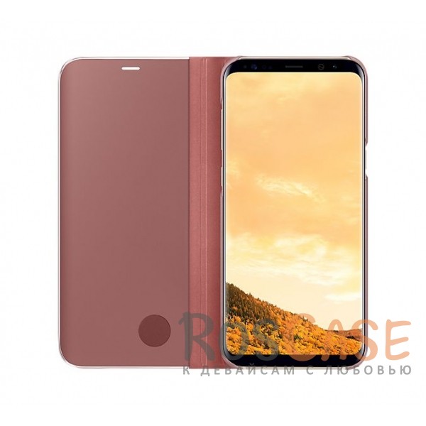 Изображение Розовый Оригинальный чехол-книжка Clear View Standing Cover с прозрачной обложкой и интерактивным дисплеем для Samsung G950 Galaxy S8 (реплика)