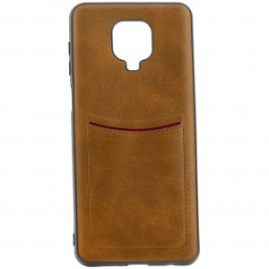 ILEVEL | Чехол с кожаным покрытием и карманом  для Xiaomi Redmi Note 9S