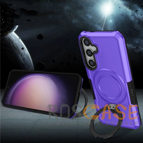 Фотография Фиолетовый Magnetic Armor Ring | Противоударный чехол с MagSafe и кольцом для Samsung Galaxy S26 Plus
