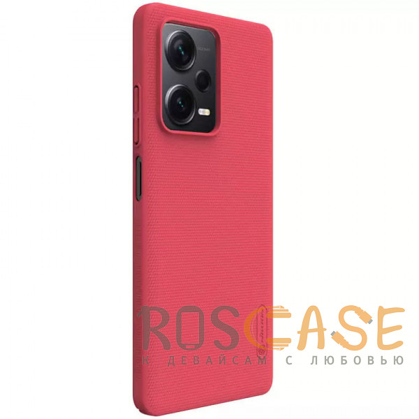 Фотография Красный Nillkin Super Frosted Shield | Матовый пластиковый чехол для Xiaomi Redmi Note 12 Pro Plus