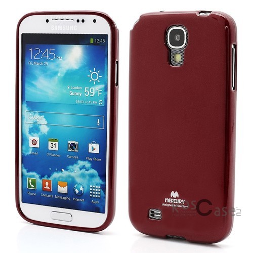 Фото Красный Mercury Jelly Pearl Color | Яркий силиконовый чехол для для Samsung i9500 Galaxy S4