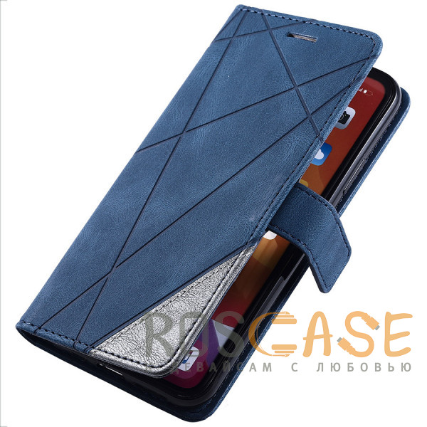Фотография Синий Retro Book | Кожаный чехол книжка / кошелек из Premium экокожи для iPhone 12 / 12 Pro