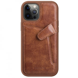 Nillkin Aoge Leather | Чехол с визитницей из Premium экокожи  для iPhone 12 / 12 Pro