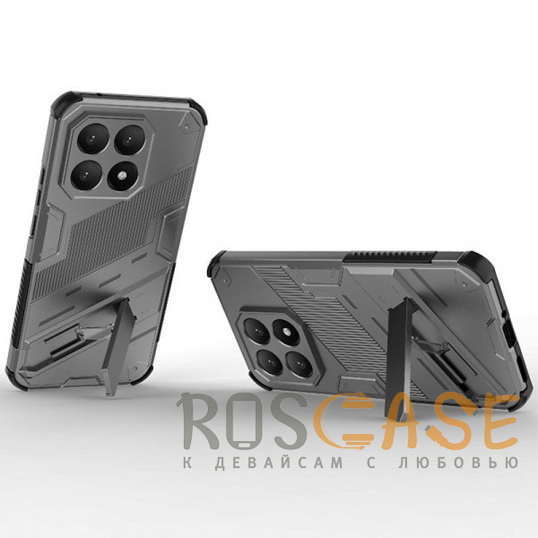 Фотография Серый Megatron | Противоударный чехол-подставка для Xiaomi Mi 15T с защитой камеры