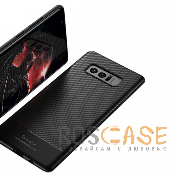 Изображение Черный iPaky Musy | Ультратонкий чехол для Samsung Galaxy Note 8 с карбоновым покрытием
