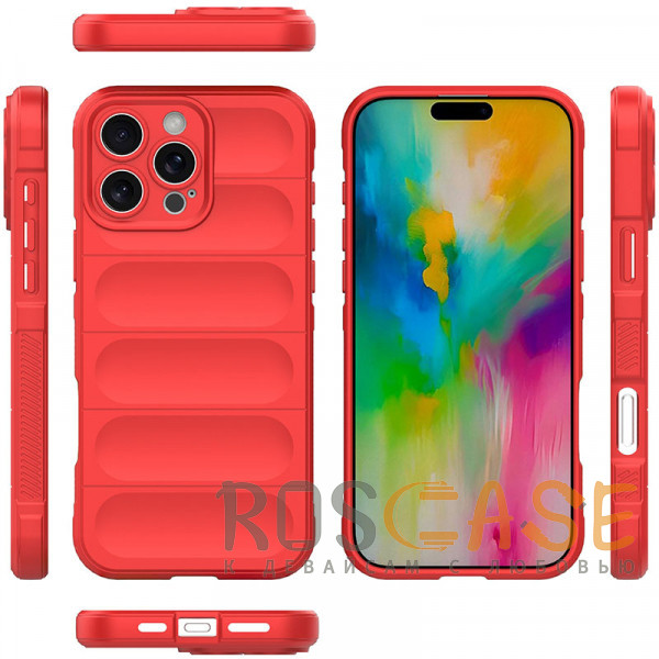 Фото Красный Flex Silicone | Противоударный чехол для iPhone 16 Pro Max с защитой камеры и микрофиброй