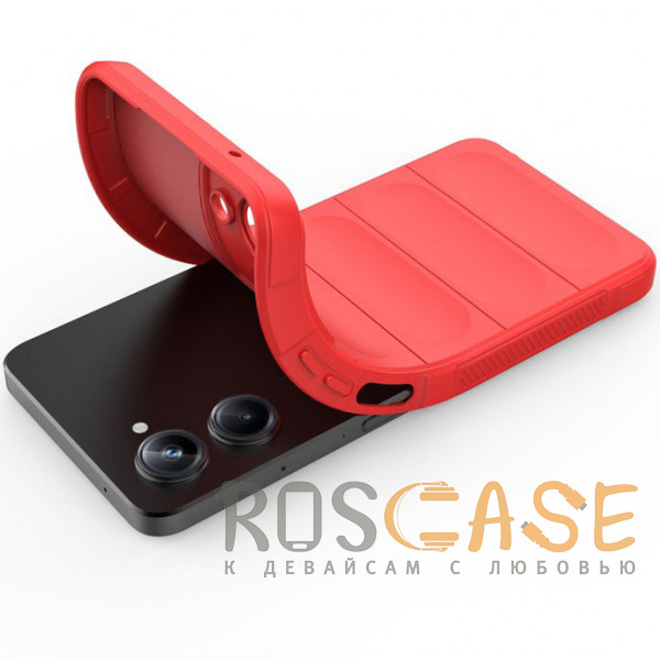 Фотография Красный Flex Silicone | Противоударный чехол для Realme 10 Pro 5G с защитой камеры и микрофиброй