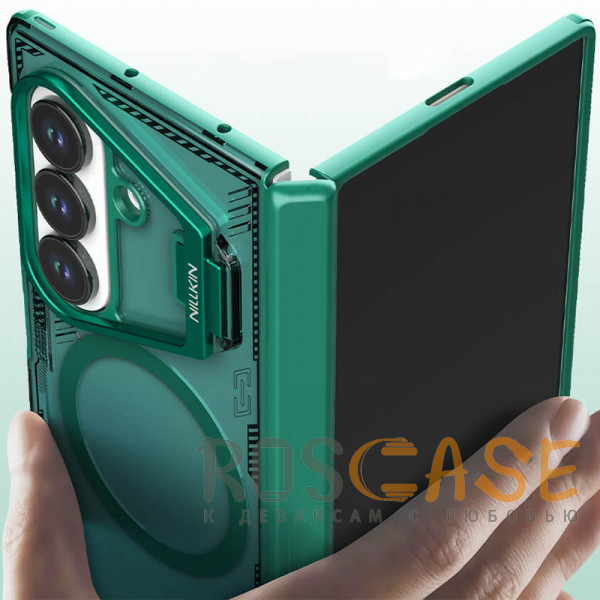 Фотография Зеленый Nillkin Iceblade Prop Magnetic | Полупрозрачный чехол с поддержкой Magsafe и подставкой для Samsung Galaxy Z Fold 7