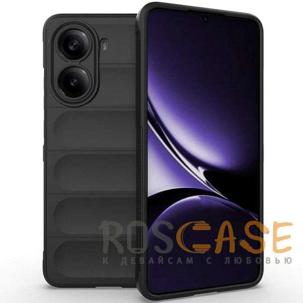 Фото Черный Flex Silicone | Противоударный чехол для Xiaomi Redmi Turbo 4 с защитой камеры и микрофиброй