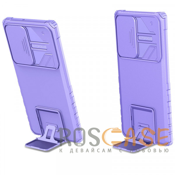 Фотография Фиолетовый CamShield Holder | Противоударный чехол-подставка для Samsung Galaxy Note 20 Ultra с защитой камеры