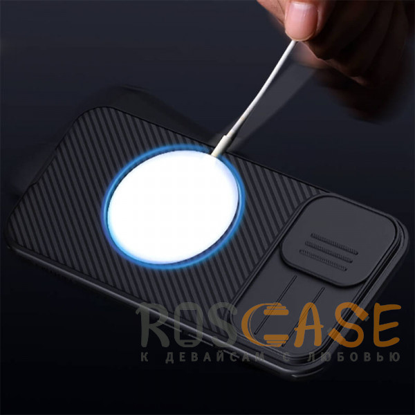 Изображение Черный Nillkin CamShield Pro Magnetic | Чехол из пластика и TPU с защитой камеры для iPhone 17