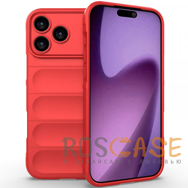 Фото Красный Flex Silicone | Противоударный чехол для iPhone 17 Pro Max с защитой камеры и микрофиброй