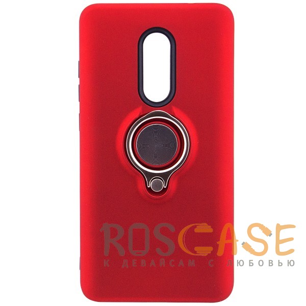 Фото Красный Deen | Матовый чехол для Xiaomi Redmi Note 4X / Note 4 (SD) с креплением под магнитный держатель и кольцом-подставкой
