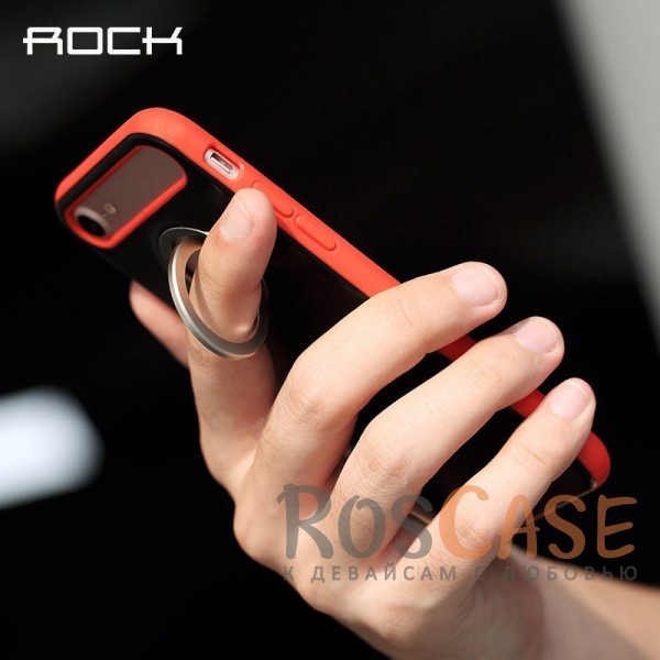 Фотография Красный / Red Rock Ring Holder Case M2 | Чехол для iPhone 7/8/SE (2020) с удобным кольцом-подставкой на 360